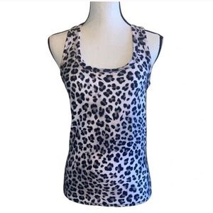 Evolution and Creation leopard print workout top